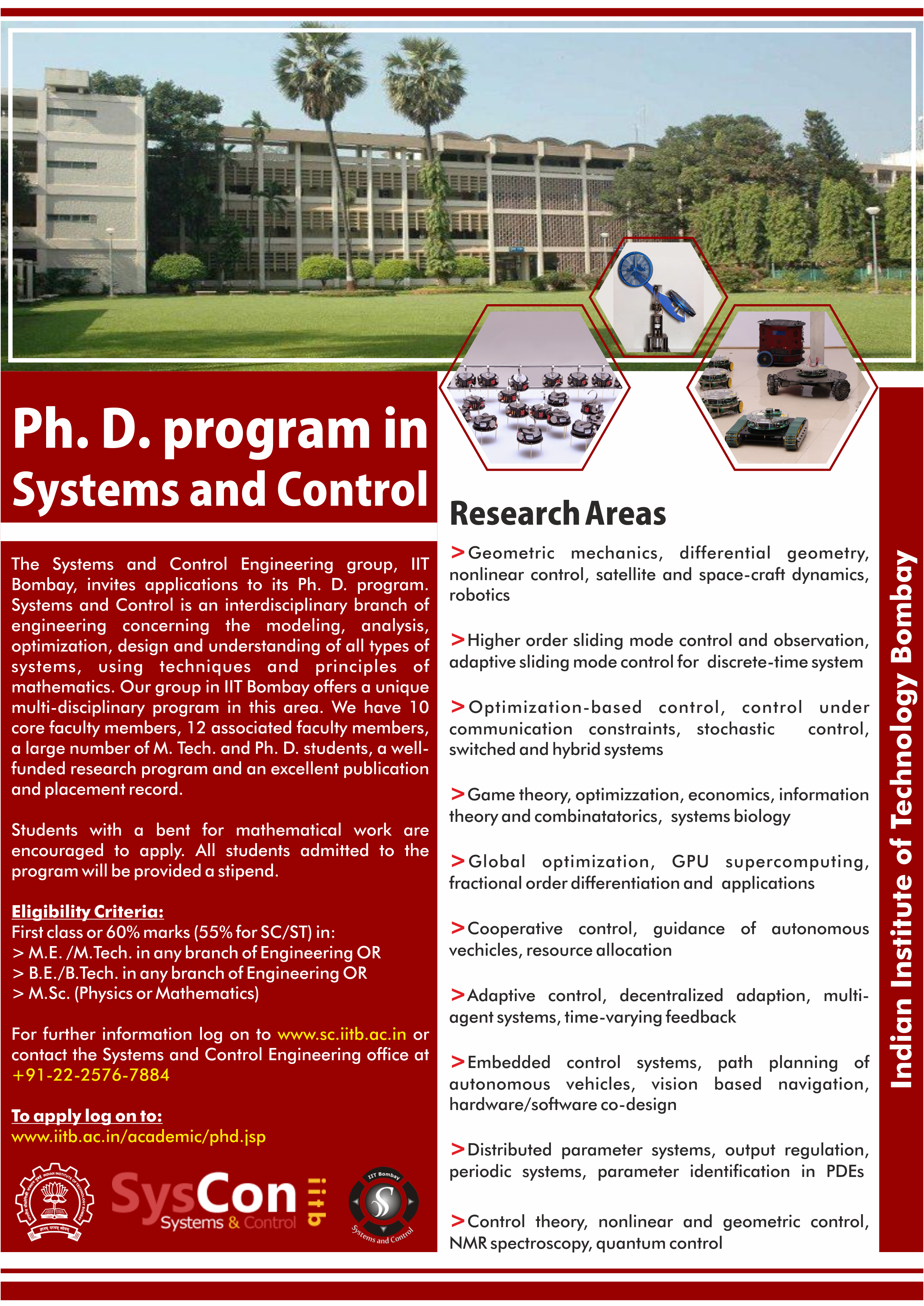 Masters and Ph.D. programmes in IIT Bombay